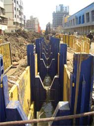 SBH Shoring System for MBMC Sewerage Project