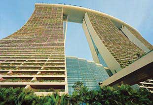 View of Hotel Towers at Marina Bay Sands