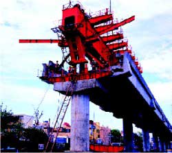 Construction work of Phase–II of Delhi Metro