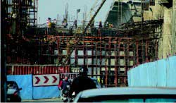 Construction work of Phase–II of Delhi Metro