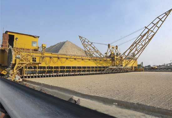 rawe materials at Sanghi Cement plant