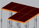 Support of Panels with Props/shoring system