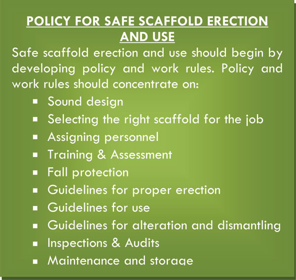 Safe Scaffold Erection