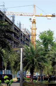 Tower cranes in India