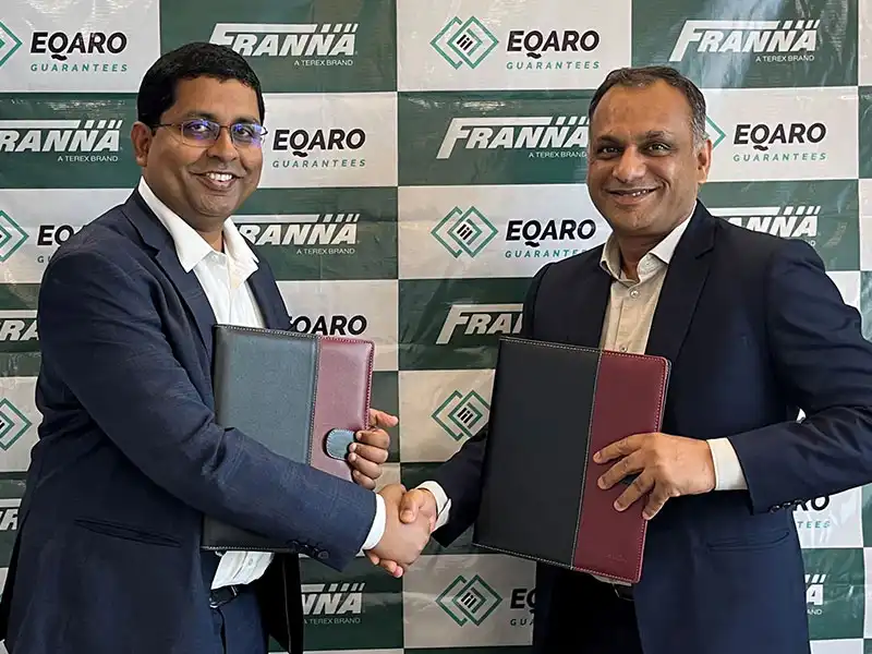 Terex India partners with Eqaro Guarantees to announce ‘Franna Assure’