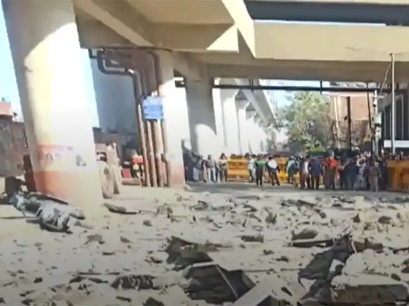 the Gokulpuri Metro Station in northeast Delhi collapsed