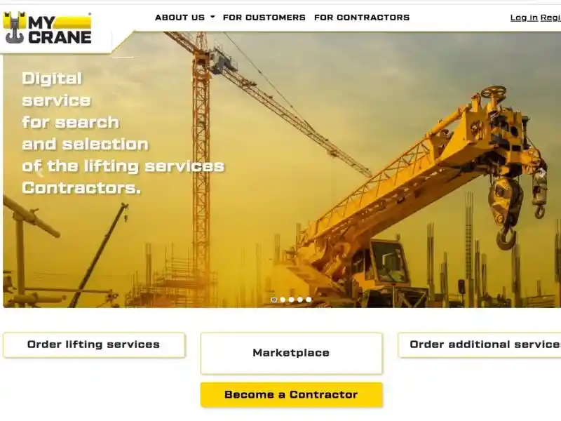 MYCRANE digital platform for crane rental