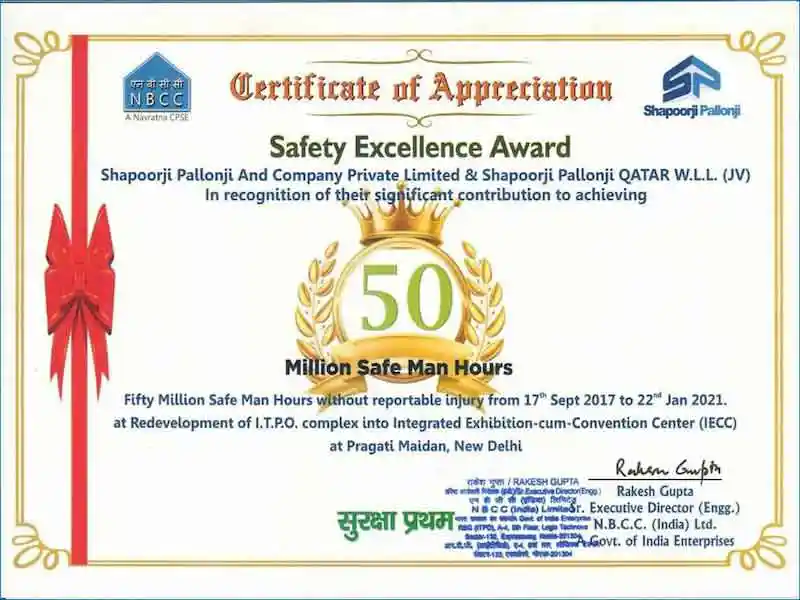 Shapoorji Pallonji E&C achieves 50 Million safe manhours