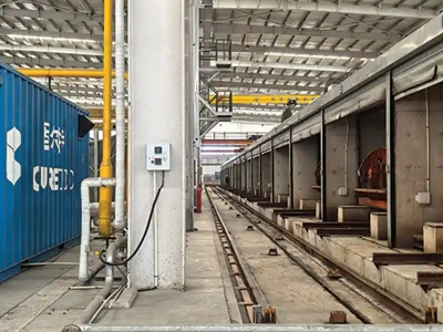 Curing-container-in-caroussel-plant