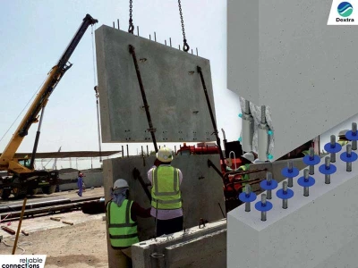 Dextra's Groutec Precast Couplers for Faster Modern Precast Construction